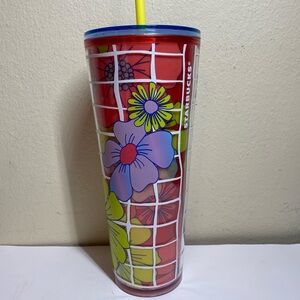 Starbucks Summer 2024 Floral Tumbler with Straw